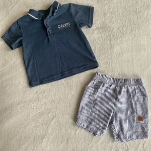 Calvin Klein Polo & Shorts Set